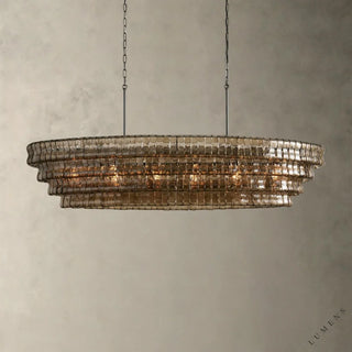 Ghiaccio Oval Chandelier 54’’ 65’’ - 65’’ / Bronze / Smoke - chandelier