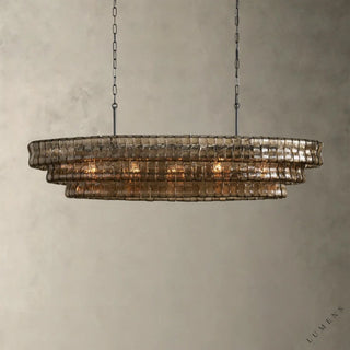 Ghiaccio Oval Chandelier 54’’ 65’’ - 54’’ / Bronze / Smoke - chandelier