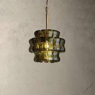 Ghiaccio Pendant - Brass / Green - Pendant Light