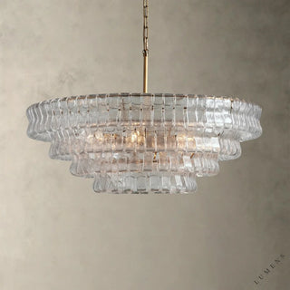Ghiaccio Round Chandelier 36’’ 48’’,60’’ - 36’’ / Brass / Clear - chandelier
