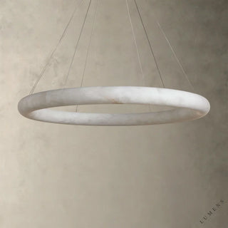 Halima Halo Alabaster Chandelier - chandelier