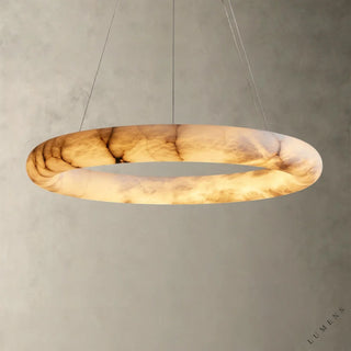 Halima Halo Alabaster Chandelier - 36’’ - chandelier