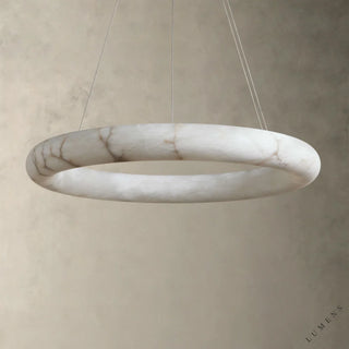 Halima Halo Alabaster Chandelier - chandelier
