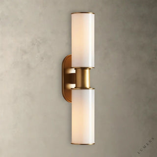 Harlin Double Sconce in Milk - Brass - wall sconce