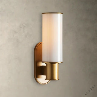 Harlin Sconce in Milk - Brass - wall sconce