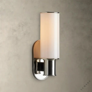 Harlin Sconce in Milk - Nickel - wall sconce