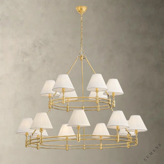 Howard Double Layer Chandelier - Brass - chandelier