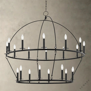 Howell Double Layer Chandelier - Bronze - chandelier