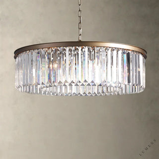 Leyland Round Chandelier - Brass - chandelier