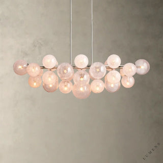 Mandoza Linear Chandelier - Nickel - chandelier