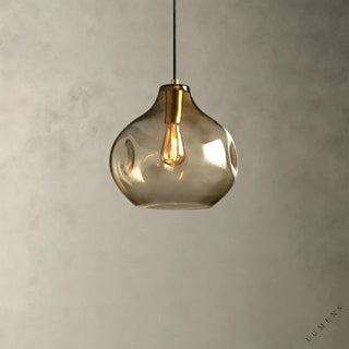 Organic 12’’ Glass Pendant - Smoke - Pendant Light