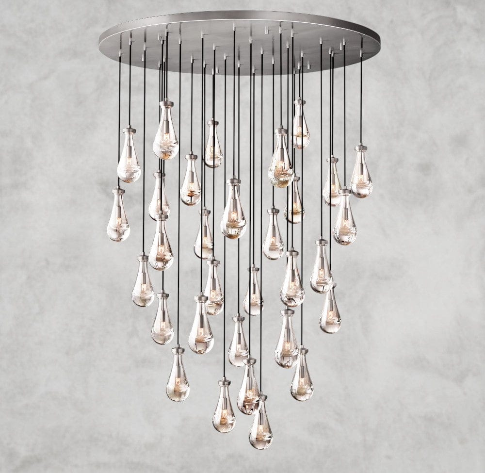 60" / Nickle Rain Round Chandelier 18", 36", 47", 60"