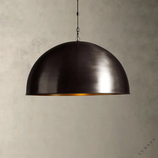 Recycled Metal Dome Pendant 14’’ 24’’ - 14’’ / Bronze - chandelier