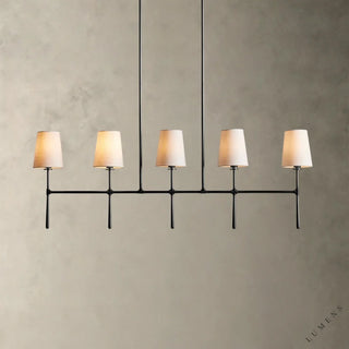 Rhodes Linear Chandelier - 5 Light / Bronze - chandelier