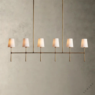 Rhodes Linear Chandelier - 6 Light / Brass - chandelier