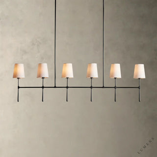 Rhodes Linear Chandelier - 6 Light / Bronze - chandelier