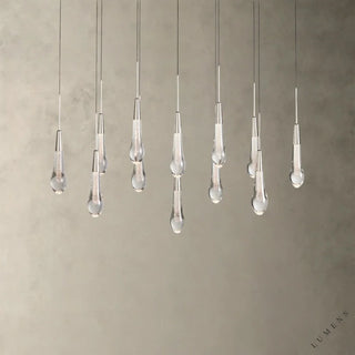 Soltaire Linear Chandelier 37’’ 50’’ 60’’ 70’’ - 37’’ / Nickel - chandelier