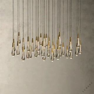 Soltaire Round Chandelier 17’’ 24’’ 36’’ 58’’ - 48’’ / Brass - chandelier