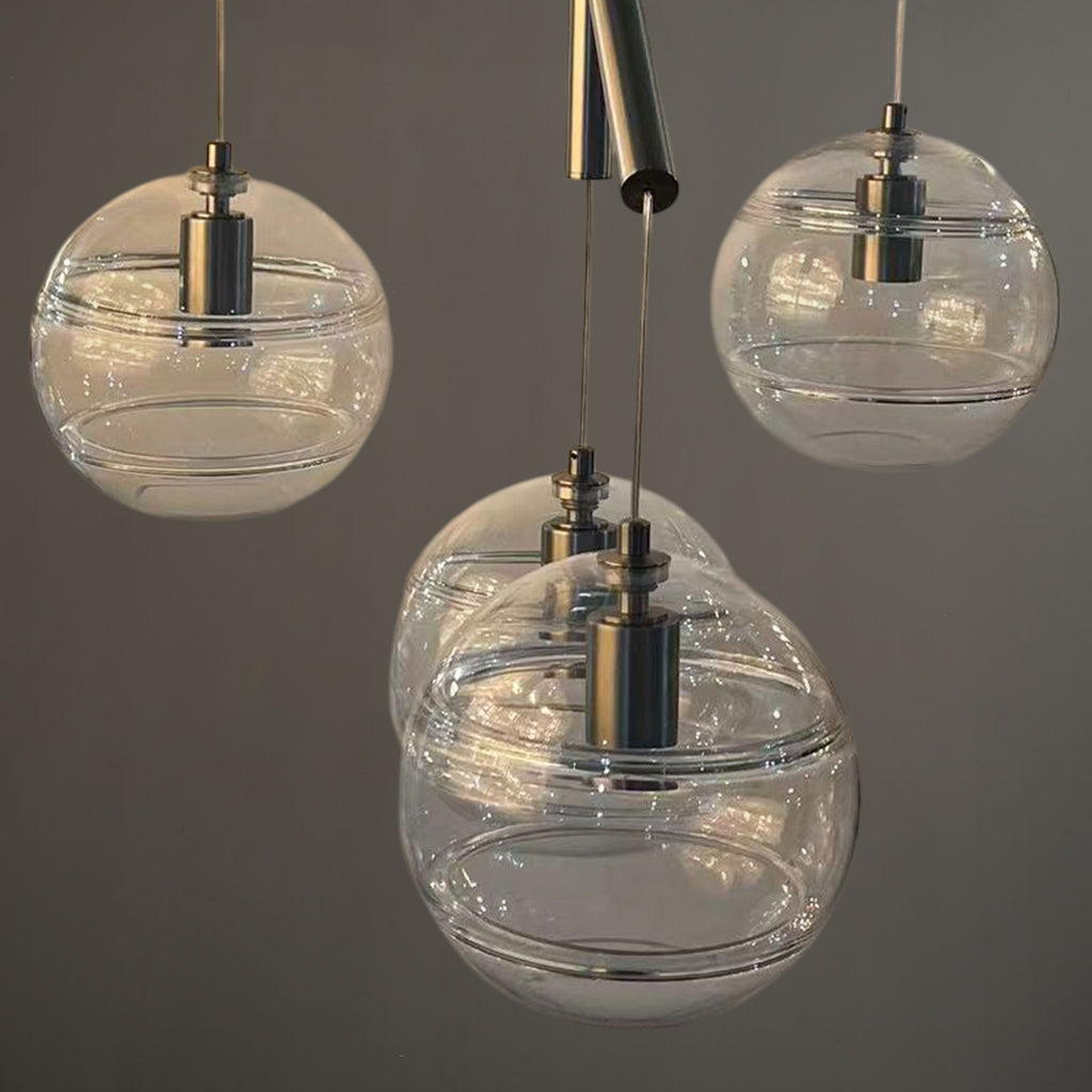 Moder Orbe Glass Round Chandelier