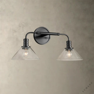 Theron Double Sconce - Bronze / Clear - wall sconce